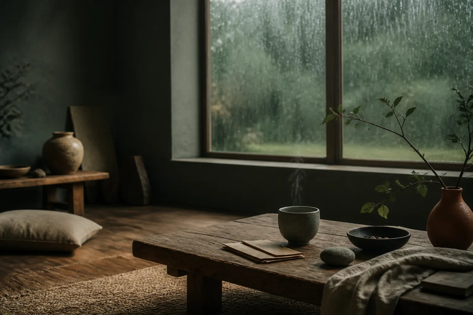 Atmospheric concept artwork for The Quiet Room